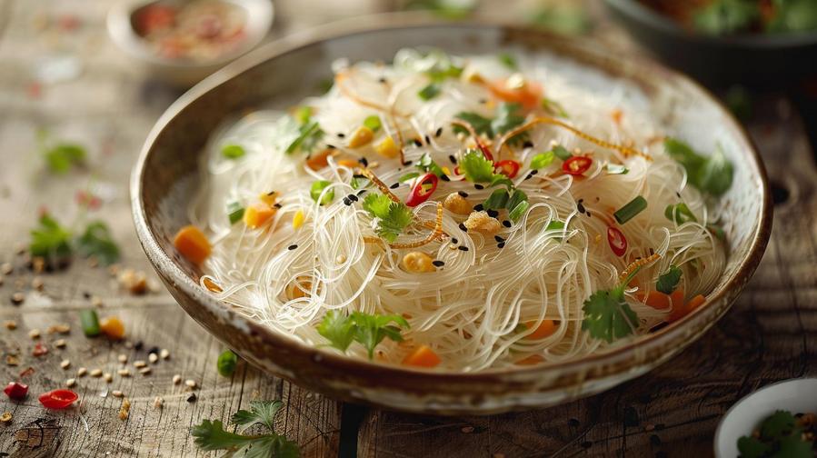 Alt text: Step-by-step guide for delicious bean thread noodle recipe.