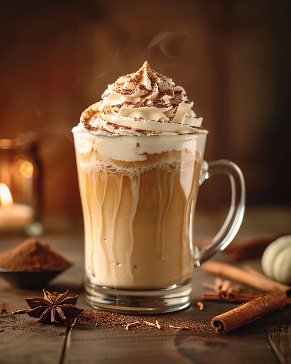 "Step-by-step guide to making pumpkin spice chai tea latte Starbucks recipe at home."