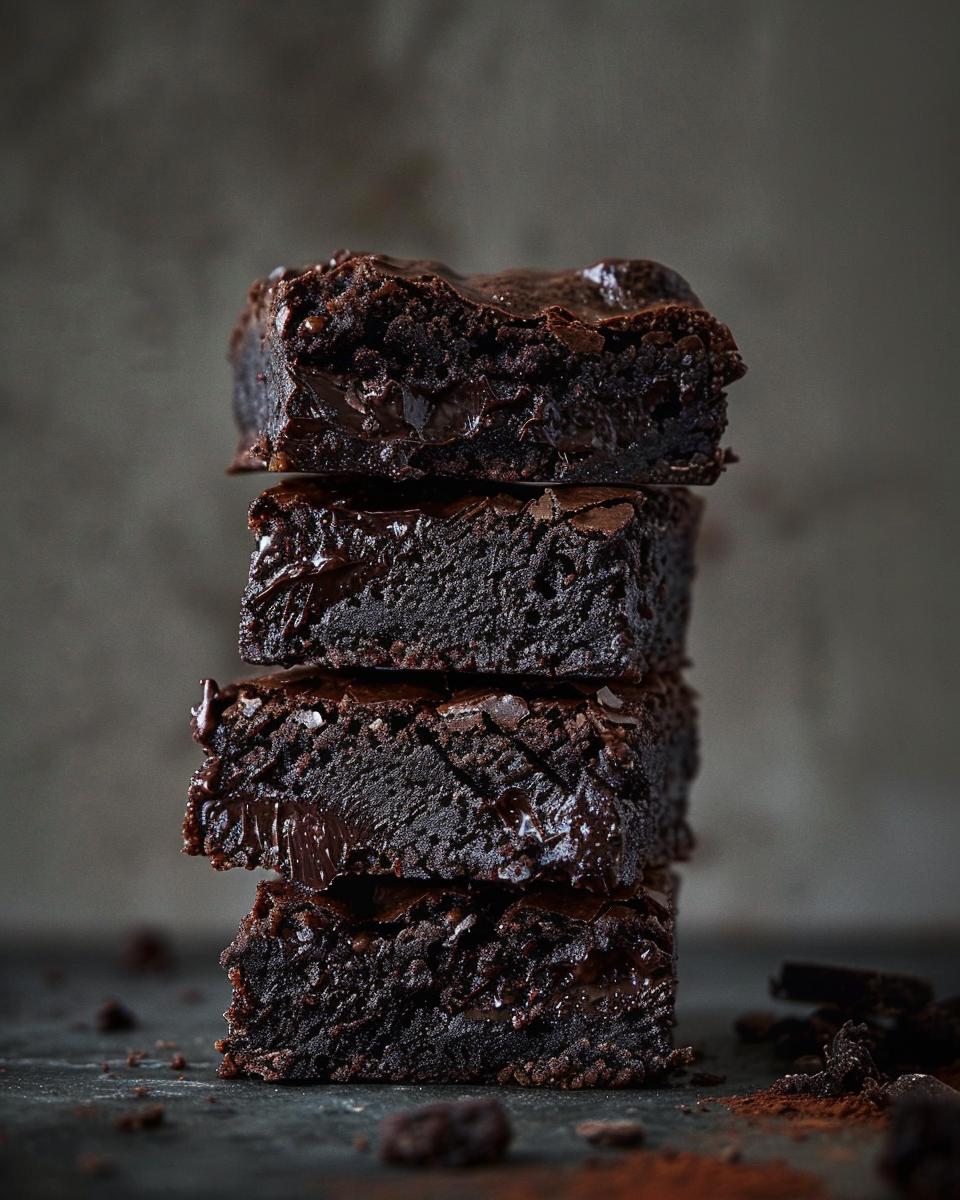 Homemade delicious brownies on a plate - perfect brownie recipe from scratch.