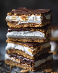 Homemade smores bars recipe showing ingredients and steps for all skill levels.