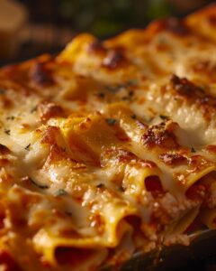 "Ingredients and tools for an easy baked ziti recipe on a kitchen counter."