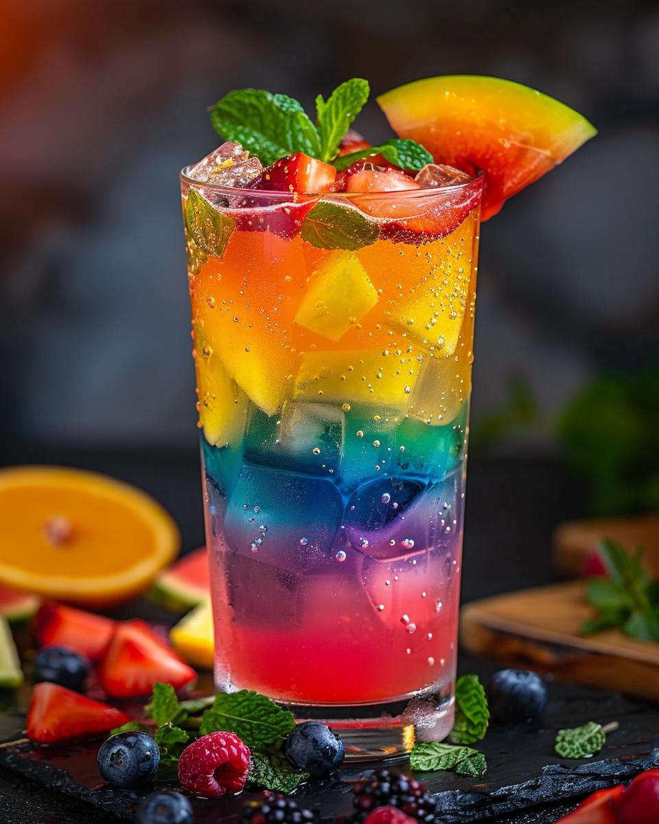 "Colorful psychedelic frog drink recipe, easy to make, featuring vibrant ingredients."