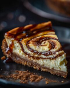 "A delectable honey bun cheesecake, perfect for all skill levels, with essential ingredients."