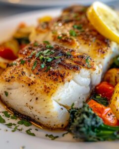 "Ruth's Chris Chilean sea bass recipe, ingredients, difficulty level, and necessary tools for preparation."