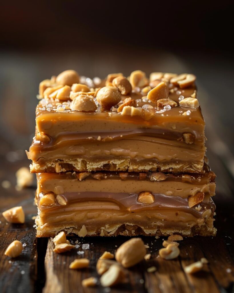 "Ingredients for making a salted nut roll shot, displayed on a kitchen counter."