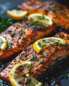 "Step-by-step Texas Roadhouse salmon recipe with ingredients and instructions for easy cooking."
