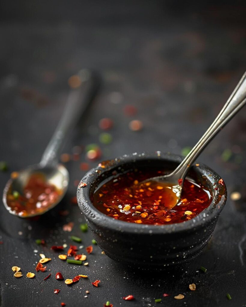 "Ingredients for tiger sauce recipe on a kitchen countertop"