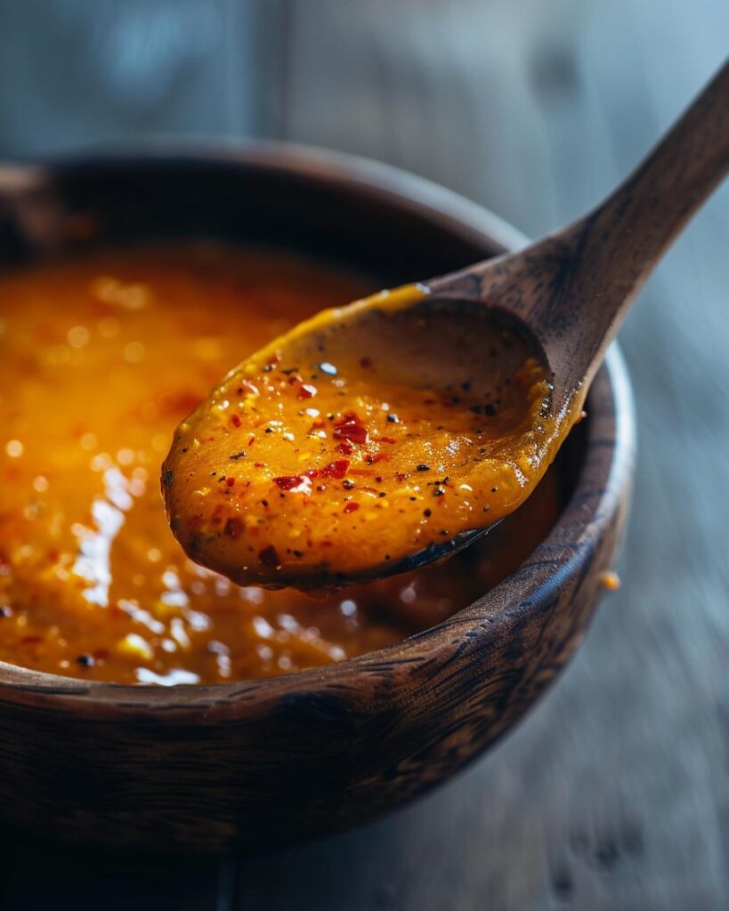 "Homemade Ken's Boom Boom Sauce Recipe in a bowl with ingredients displayed."