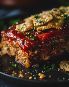 "Homemade meatloaf recipe with crackers, easy steps and ingredients for beginners."