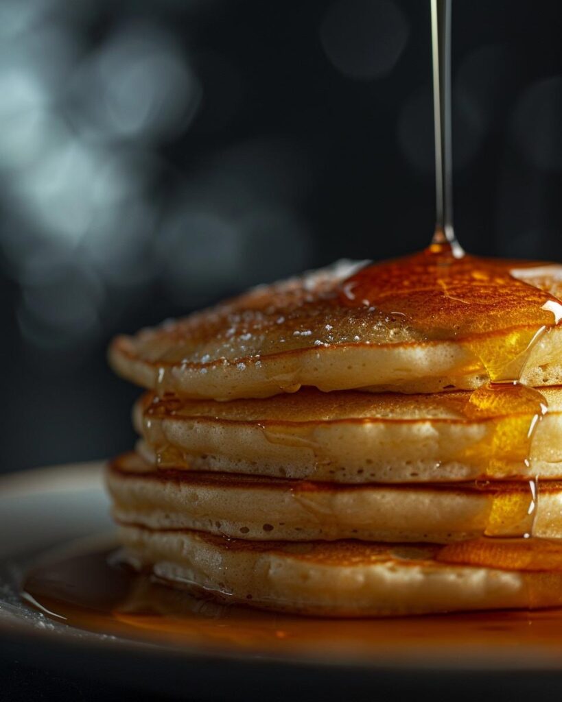 "Easy pancake recipe without baking powder, suitable for all skill levels. Simple ingredients needed."