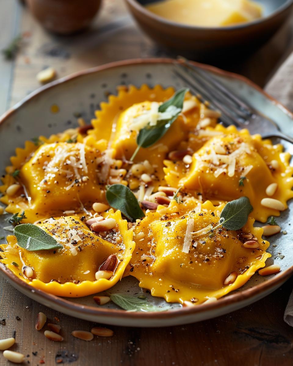 "Who can make this butternut squash ravioli recipe, difficulty level, and necessary equipment details."