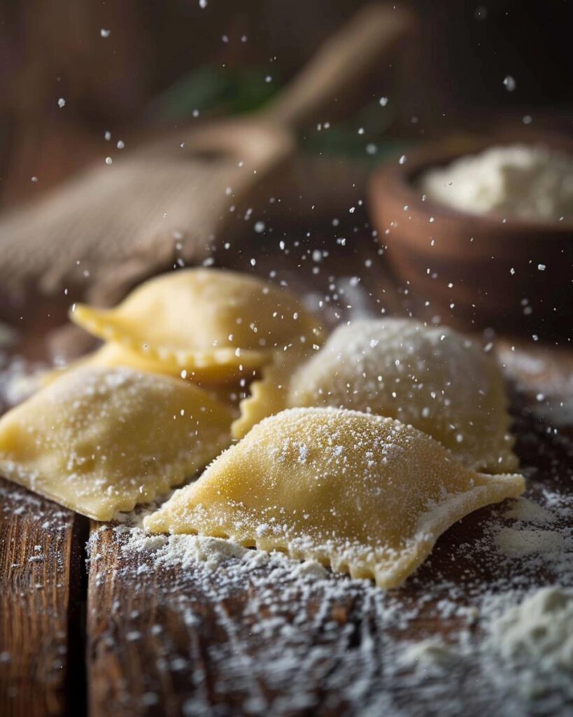 "Person preparing homemade ravioli dough on a countertop - ravioli dough recipe essentials."