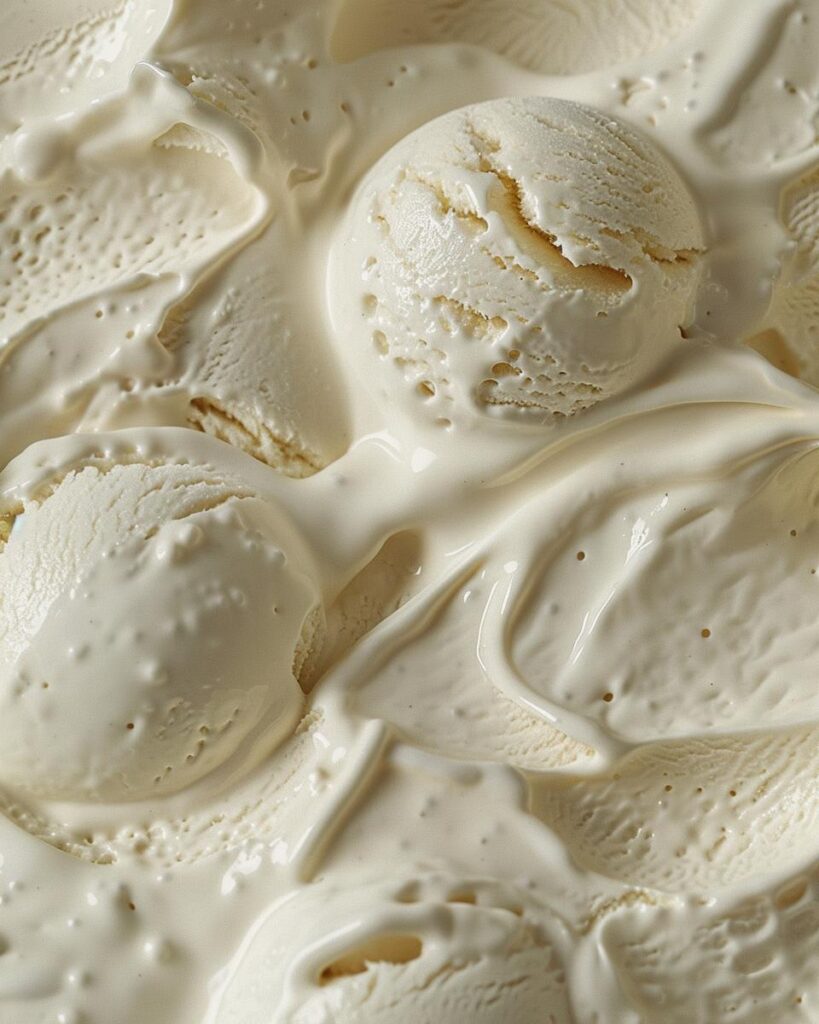 "Ingredients and steps for Chick Fil A ice cream recipe on a kitchen counter."