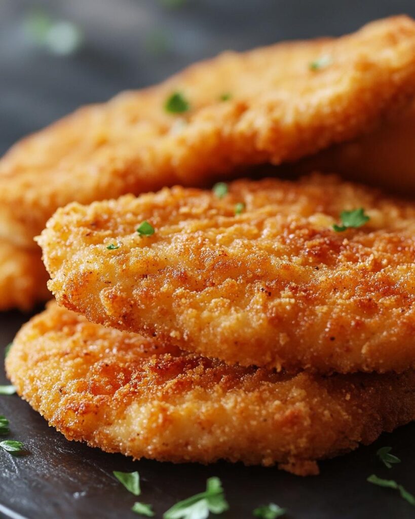 Alt text: "Cook preparing the best chicken cutlet recipe with fresh ingredients in a kitchen."