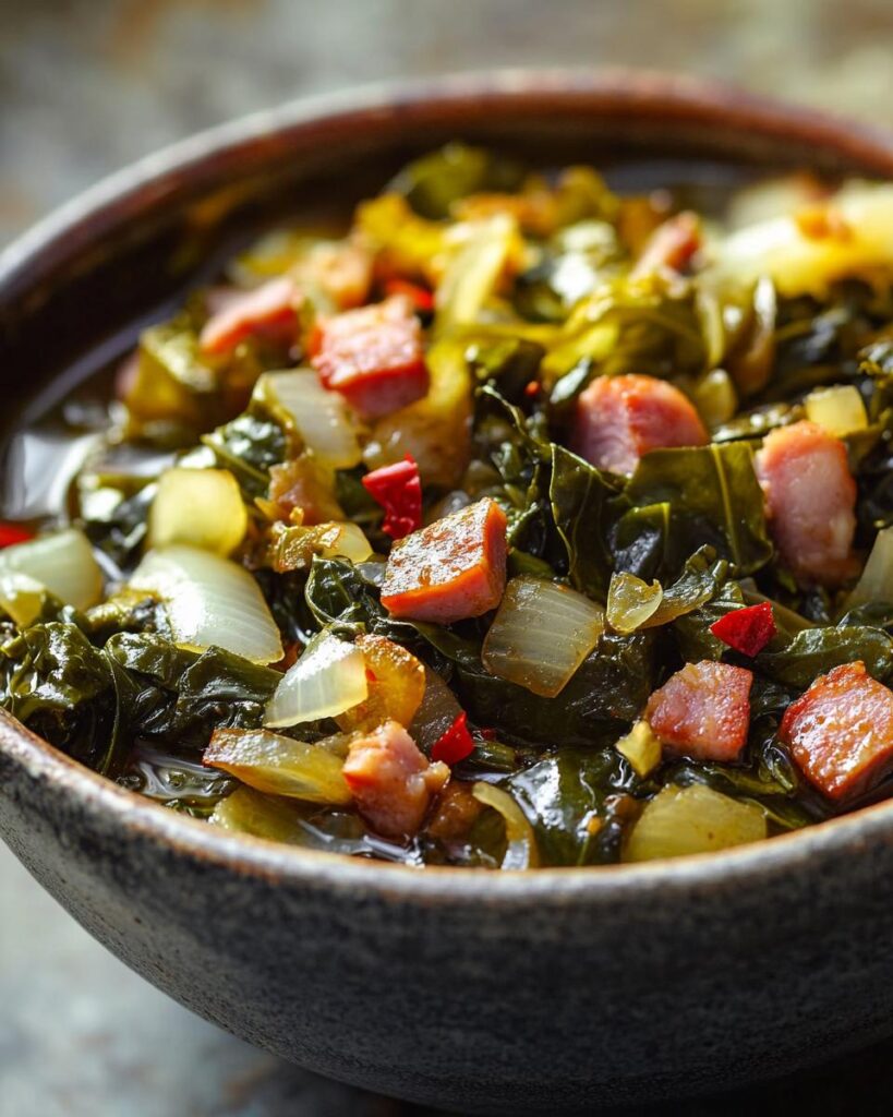 "Easy collard greens recipe: Simple instructions and minimal equipment needed for beginners."