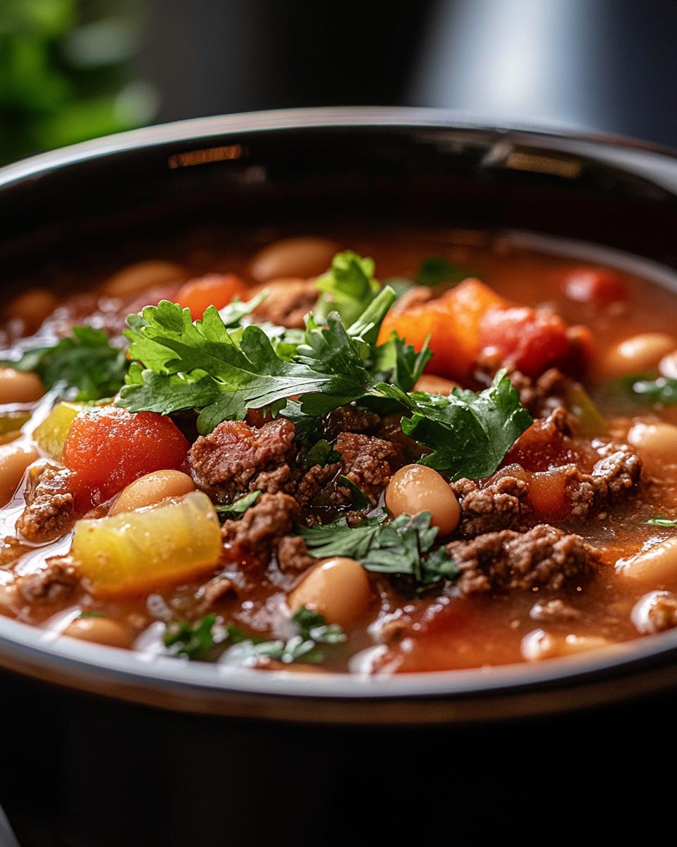 Alt text: "Easy taco soup recipe crock pot, perfect for beginners with simple ingredients."