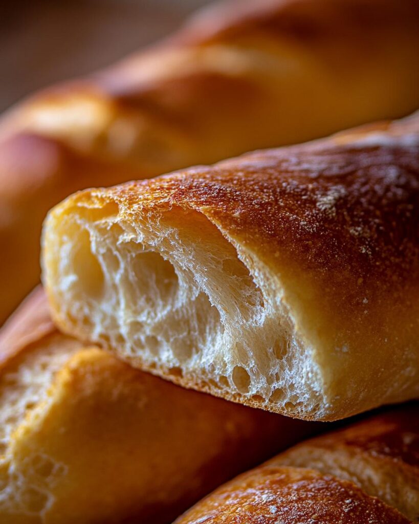 "Person enjoying fresh bread, showcasing an easy baguette recipe with minimal ingredients."